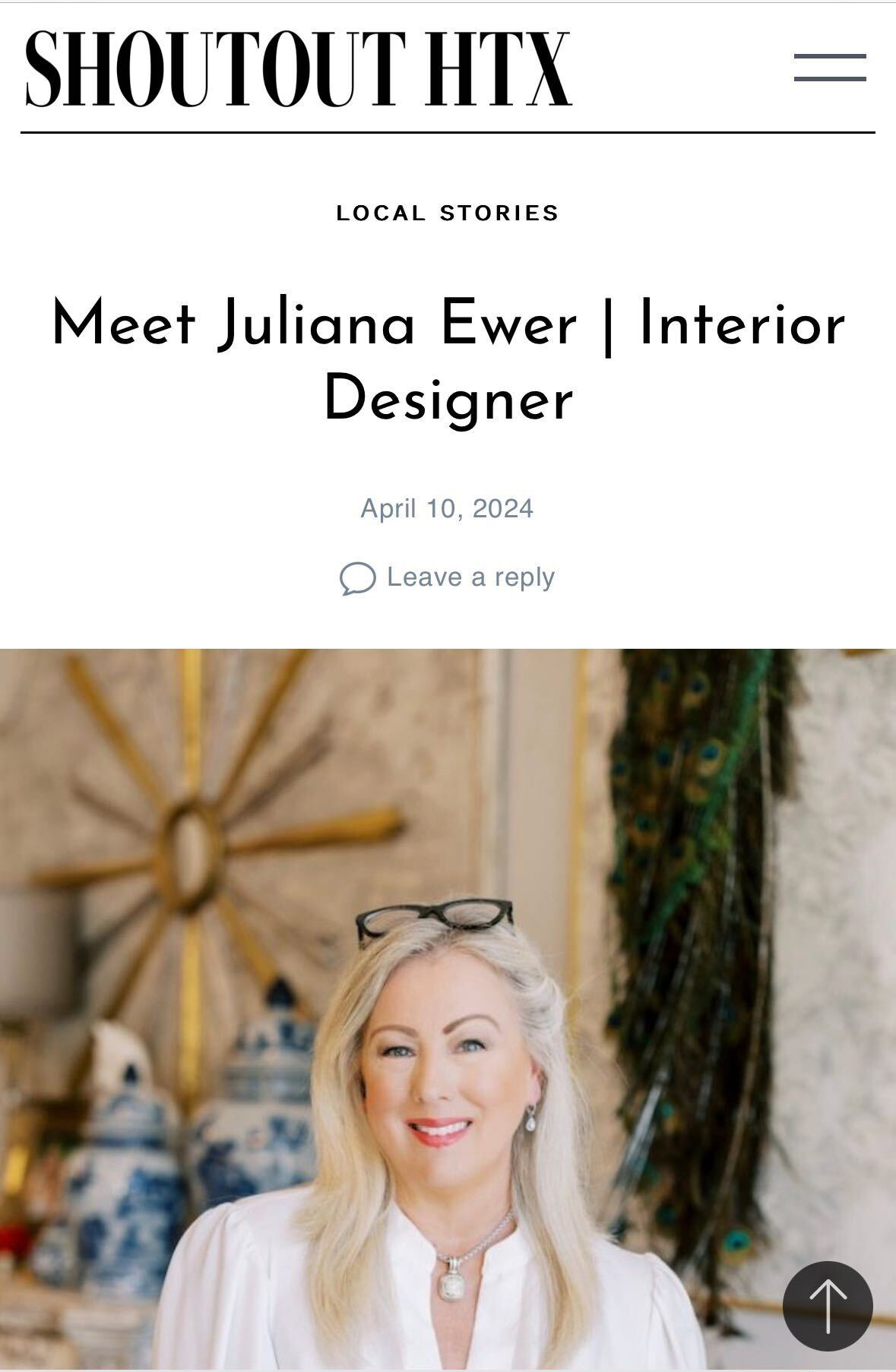 SHOUTOUT HTX Meet Juliana Ewer Interior Designer