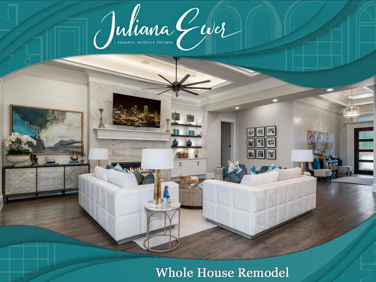 whole house remodel in sugar land -- living room